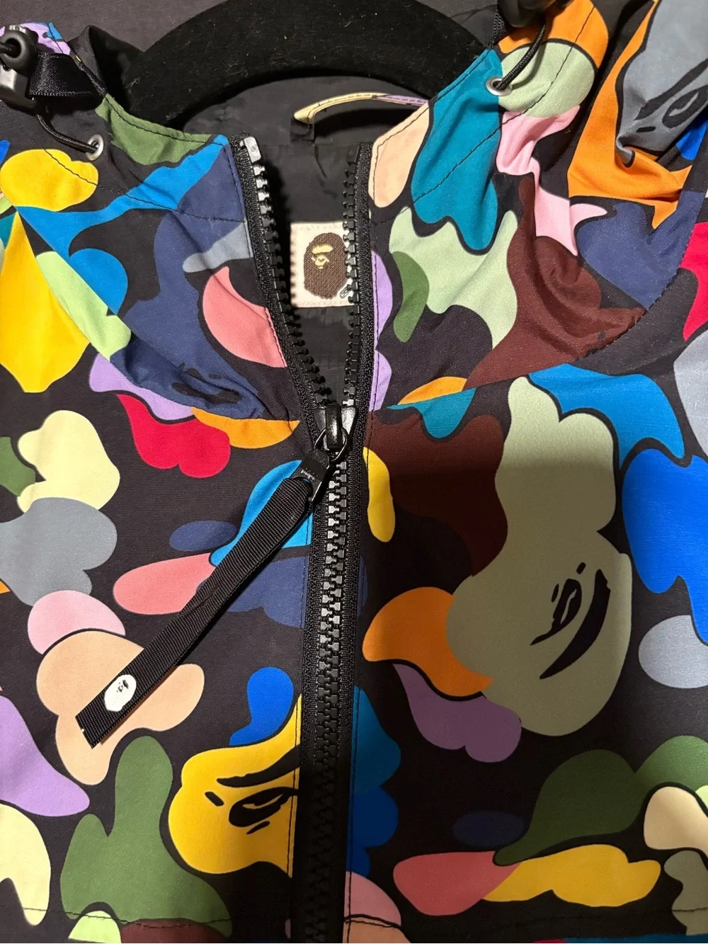Bape Multicolor Camo windbreaker Hooded Jacket - Picture 6 of 7